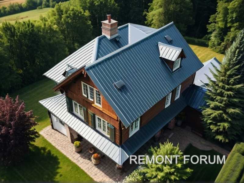 Особенности сочетания кровли и необычных цветов фасада